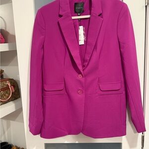 Dynamite Pink Blazer Tailored Suit Jacket